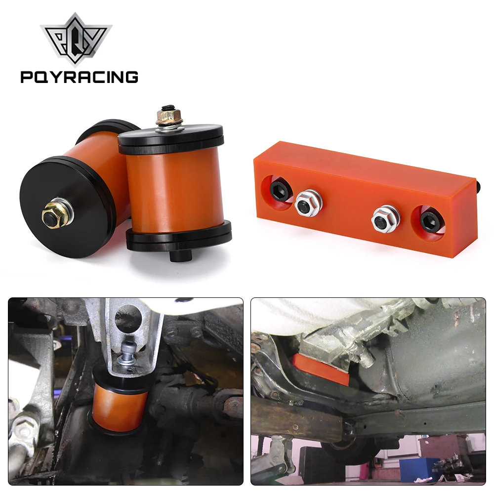 PQY-Polyurethane Engine Transmission Mounts For 89-00 NISSAN S13 S14 180SX 200SX 240SX SR20 KA24