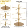 Cocktail Tree Stand 3 Tiers Champagne Display Stand 12 Holder Wine Glass Display Stand Metal Cocktail Tower Stand Cocktail Stand 6