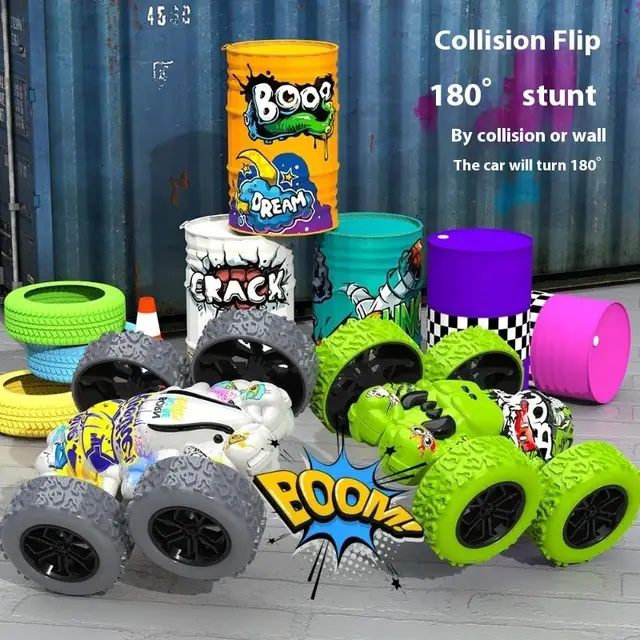 1 Piece Fun Double-sided Car Inertial Safety Anti-Collision Anti-fall Model Children's Toy Car Sliding Off-road Vehicle 6