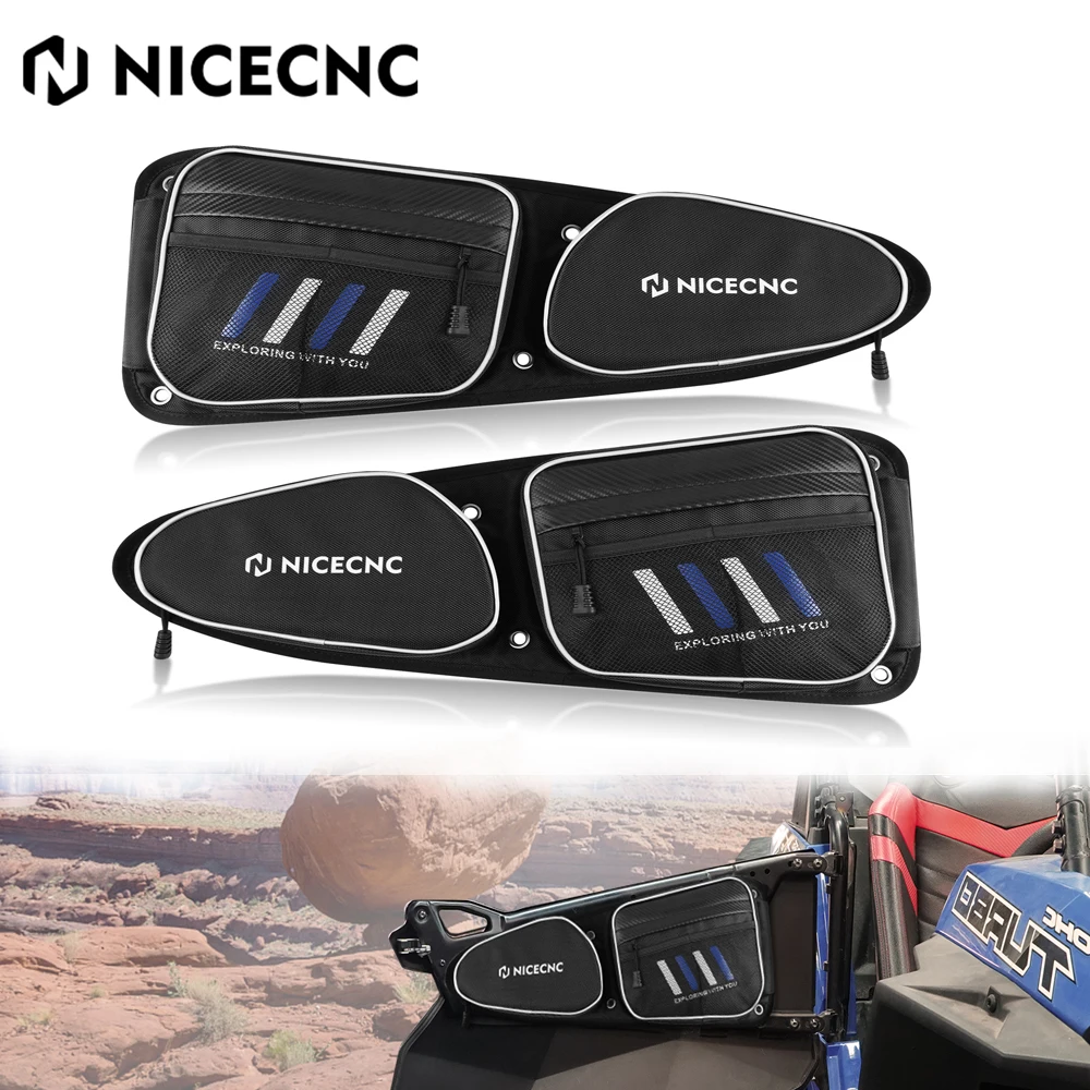 

NICECNC UTV Side Door Bag For Polaris RZR XP 1000 PVC 1680D Water Resistant Tool Storage Bags For Polaris S900 Turbo S 2014-2022