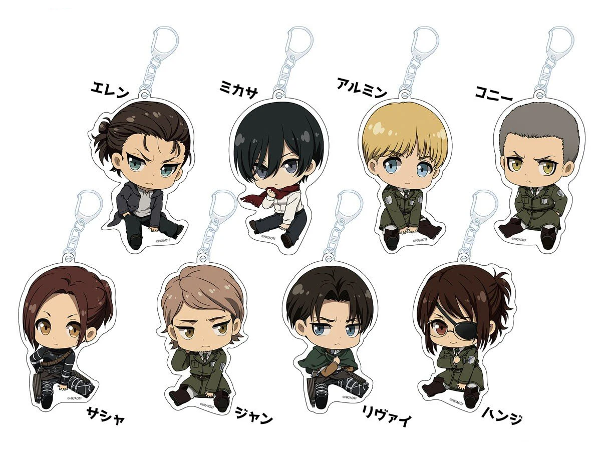 Anime Attack on Titan Acrylic Keychai Model Figure Cosplay Plate Holder Topper Birthday Fans Christmas Desk Decor Plate Gift anime keychain anime action figures