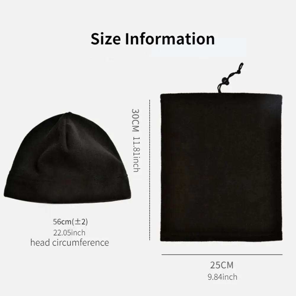 따뜻한 보온 헤드 커버 칼라 모자 플리스 발라클라바 귀 보호 비니 모자 풀오버 캡 겨울 페이스 마스크 남성용 겨울 모자