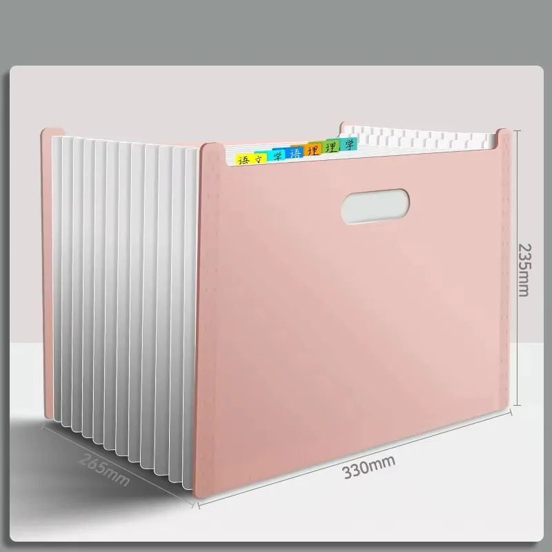 Multi Color Accordion 13 Pocket A4 Expanding File Folder Transparent for School Supplies Office Storage Organizer Durable Gift file folder transparent folder stationary organizer pouch transparent storage bag
