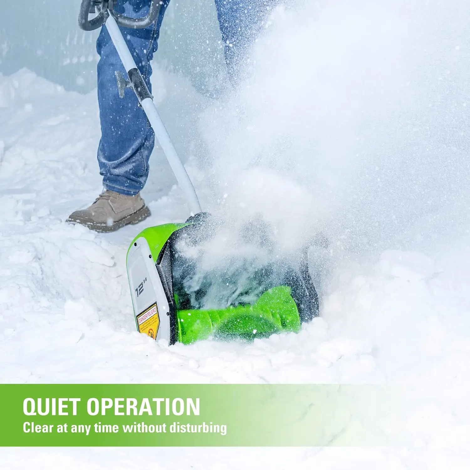 12" Cordless Snow Shovel with Battery & Charger 5