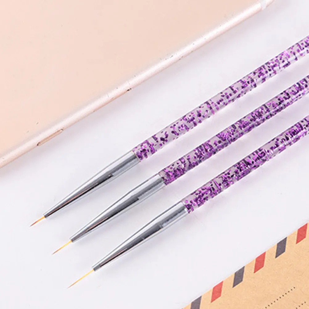 12개 프리미엄 네일 아트 스트라이핑 브러쉬, 젤 폴리쉬 플라워 디자인 드로잉 디테일링 네일 살롱 및 홈 DIY용 파인 라이너 브러쉬 펜