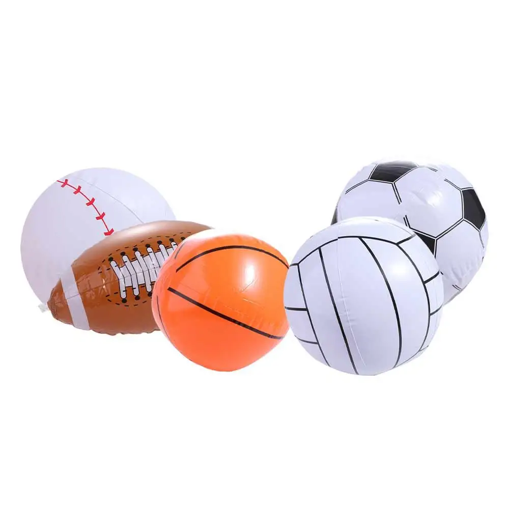 Water Games Rugby Inflatable Football Blow Up Beach Ball Inflatable Baseball Basketball Sport Balls Toy Ball Kids Toy