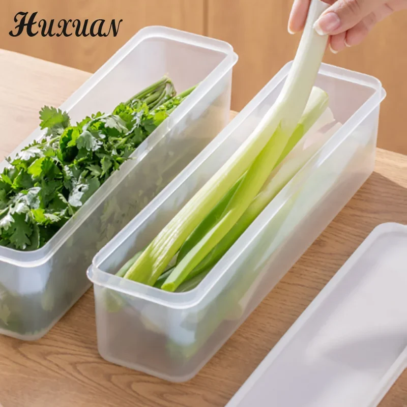 Boîte scellée au réfrigérateur pour cebolonnes, organisateur de bac à légumes, récipient de stockage au froid pour aliments frais 1 Boîte scellée au réfrigérateur pour cebolonnes, organisateur de bac à légumes, récipient de stockage au froid pour aliments frais 1