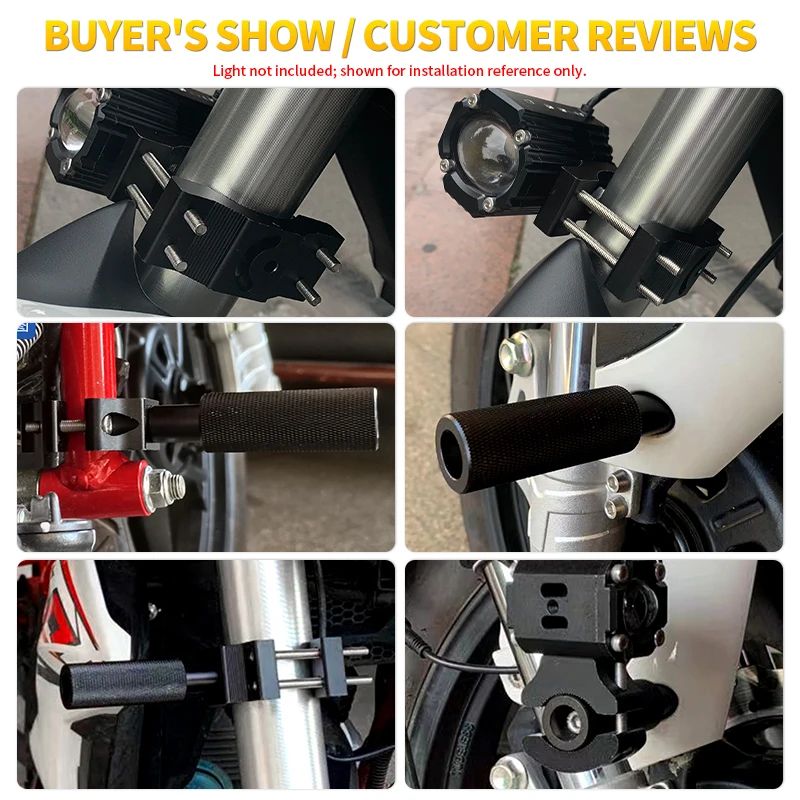 Adjustable Motorbike Headlight Holder & Spotlight Mount Bracket Accessories