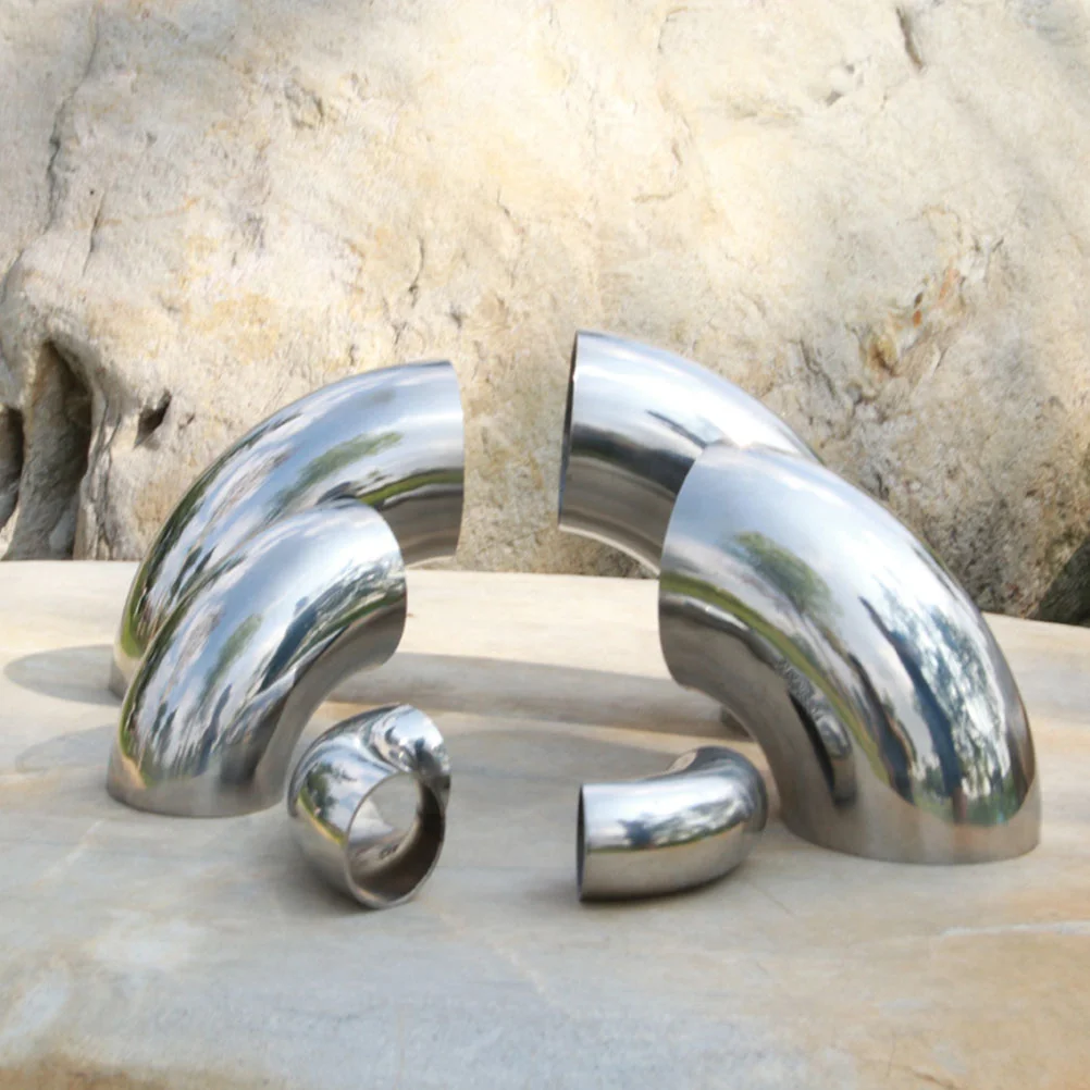 4 Pcs Handrail Arm Rest 90 Degree Stainless Steel Elbow Armrest Metal Car Exhaust Pipes