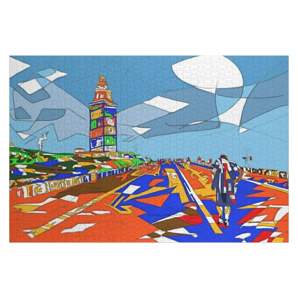 

Corua Torre de Hércules, illustrations from Galicia Jigsaw Puzzle Toys For Children Customs With Photo Puzzle