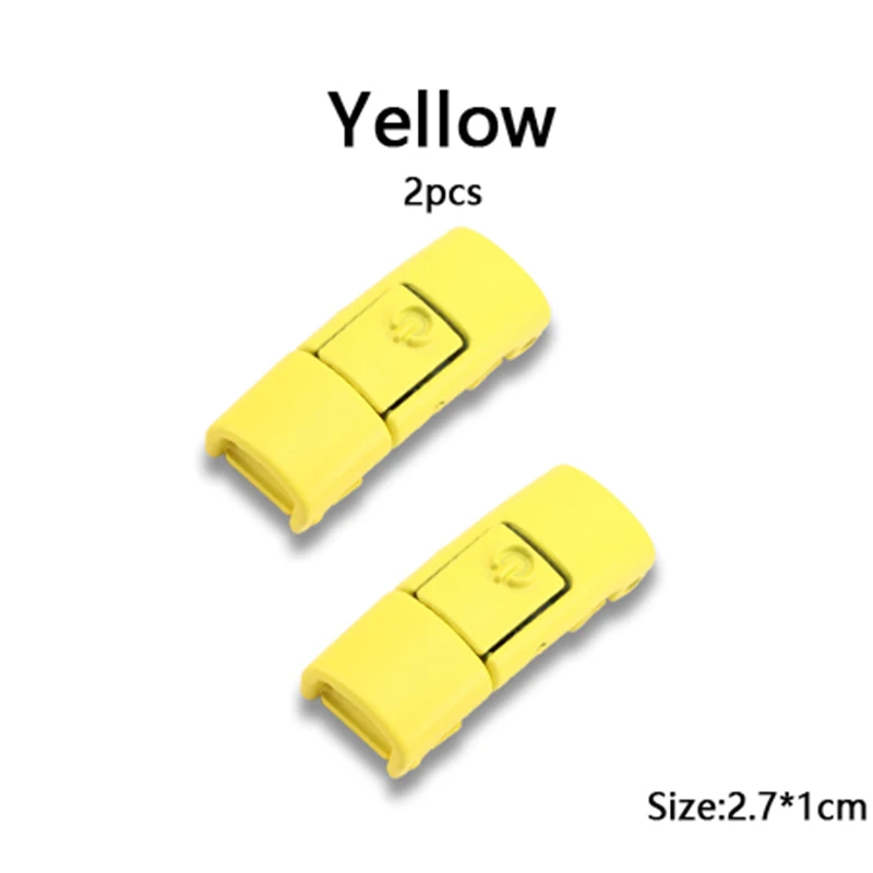 Vibrant Metallic Shoelace Clips with Press Lock