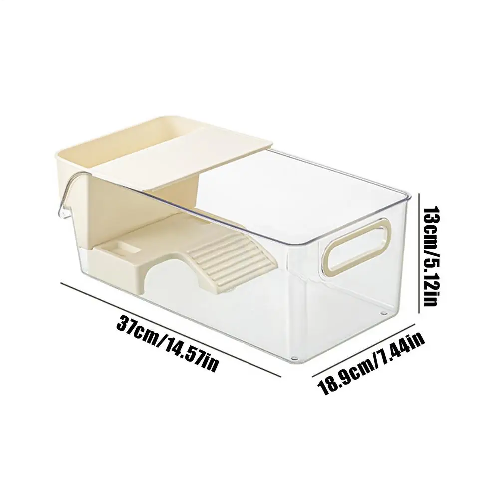 מיכל צב אקווטי לאקווריום זוחלים תיבת גידול ברורה עם במה לגידול סרטנים, גקו ואמפיביאנים