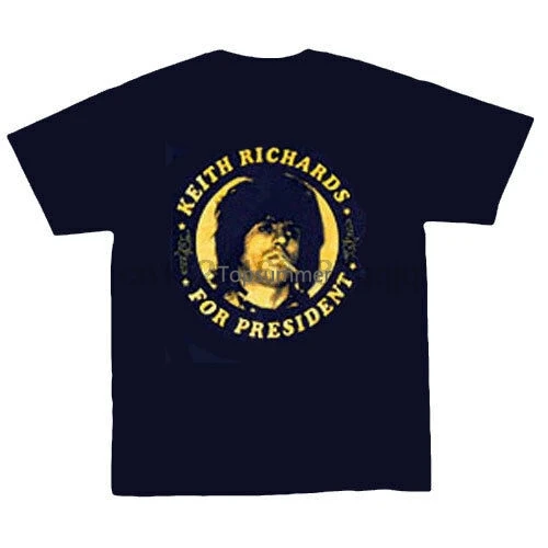 

Keith Richards For President Music T Shirt Navy New. Large Only