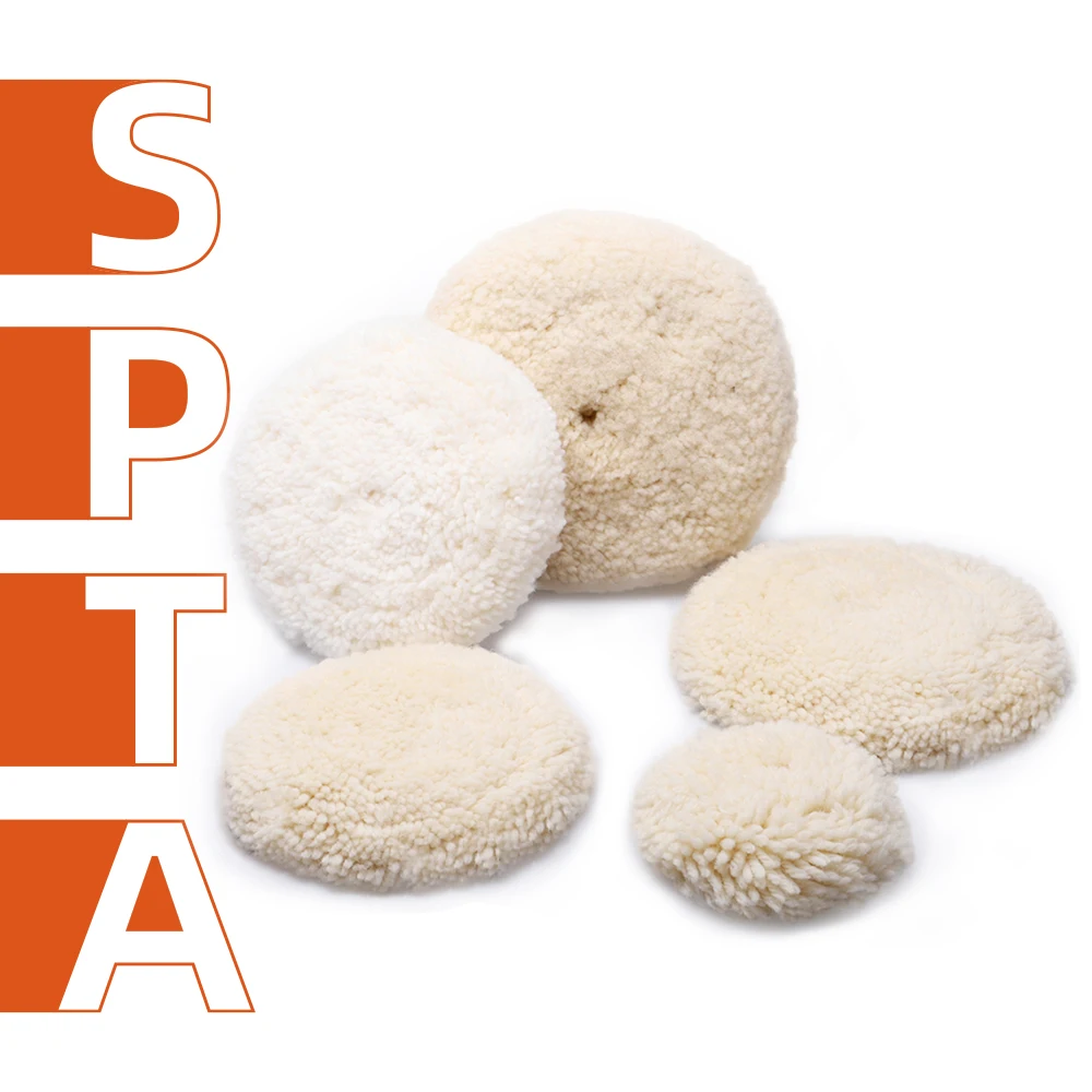SPTA Single Face Woolen Polishing Pad Hook & Loop Buffing Pad for