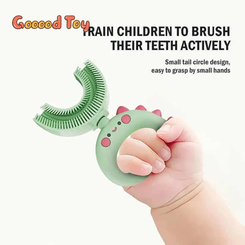 

New Born Baby Items Toothbrush for Kids Baby Care Tools U Shape Soft Sillicone Tooth Cleaning 2-12Y Dental Care Skill Trainning