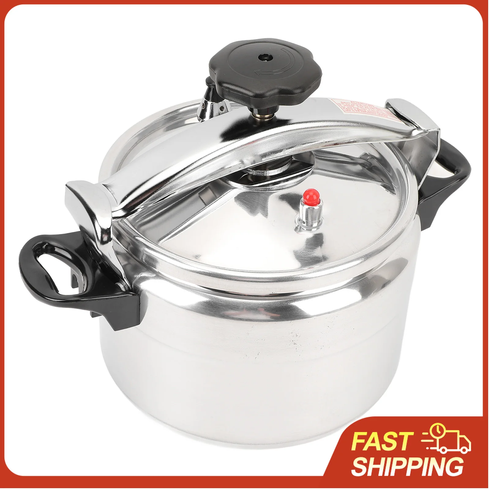7L Professional Aluminum Pressure Cooker – Gas Stove, Dual Handle 1