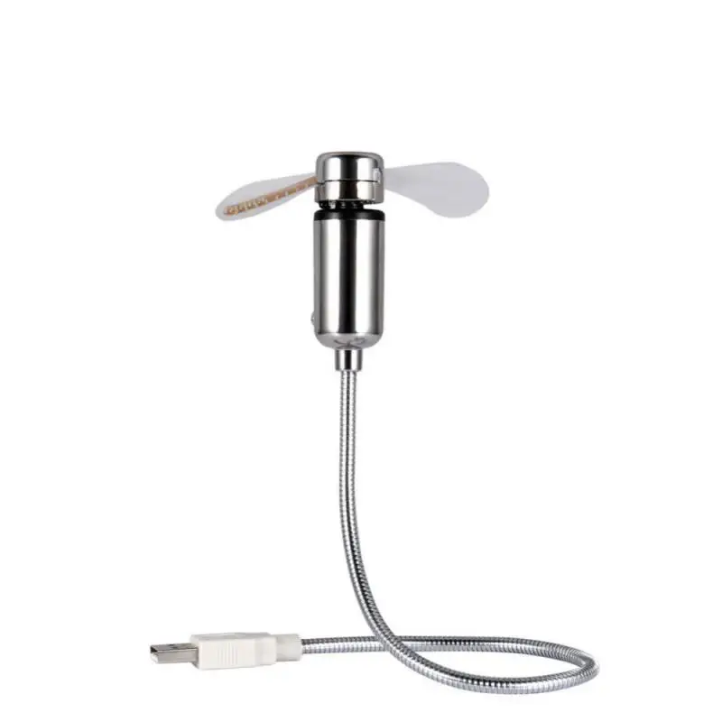 1~8PCS Portable Flexible Mini Adjustable Gooseneck Fan Gadgets Real Time Display Flexible Gooseneck Mini Usb Fan Lightweight