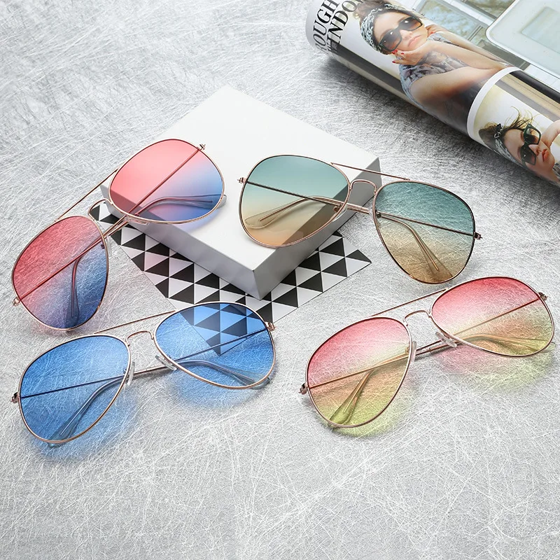 Pilot Frame Sunglasses For Women And Men Retro Style Uv400_voghion.com