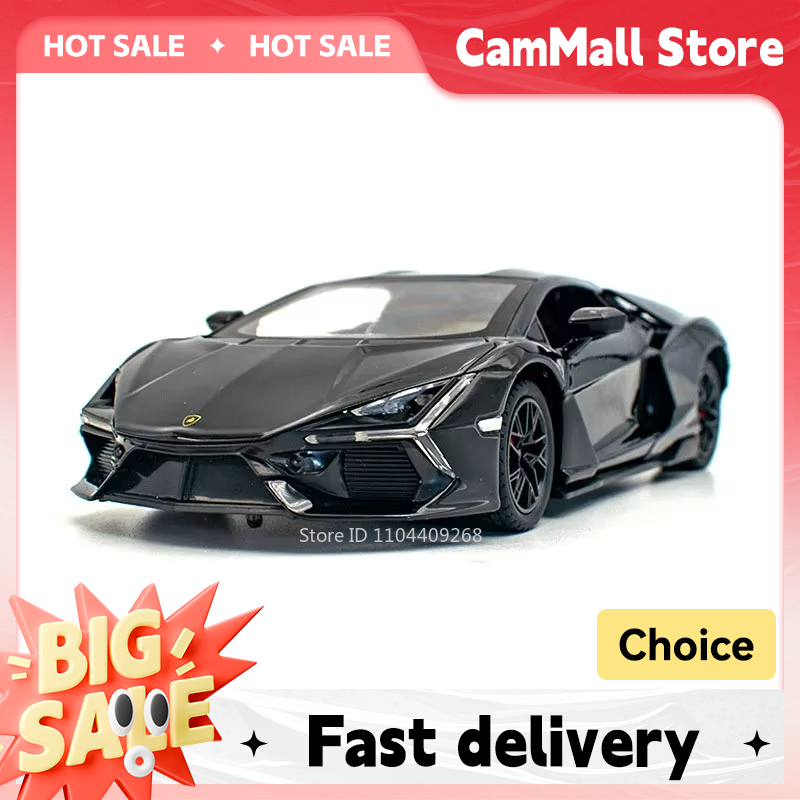 1:24 Scale Lambor LP770 Revuelto Sports Car Model Toy Alloy Diecast Sound Light Supercar Vehicles Models Boys Birthday Gifts
