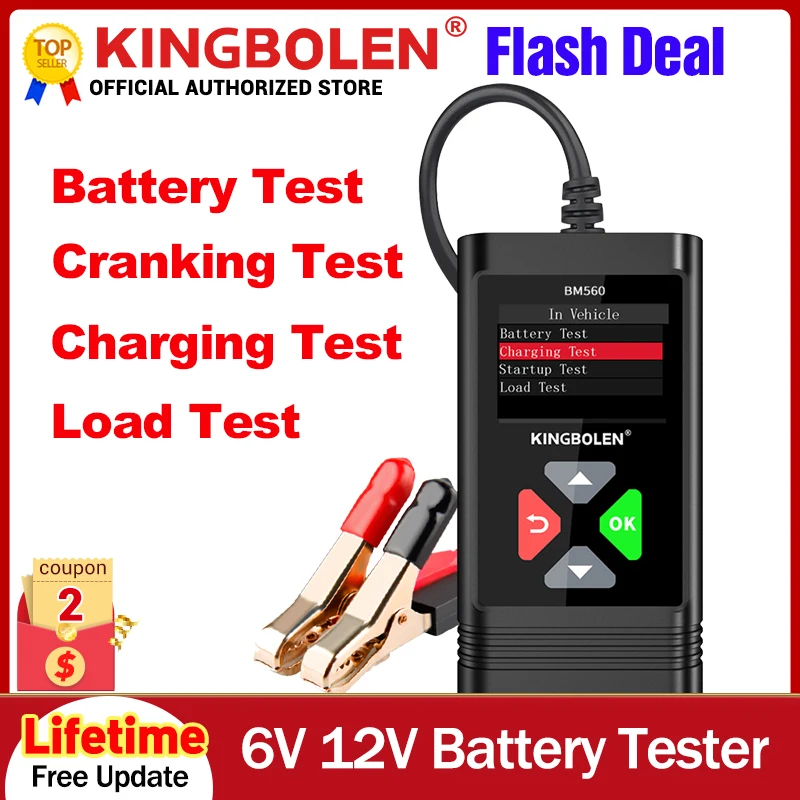 KingbolenBM560CarBatteryTester6V12VBM580BatteryAnalyzer
