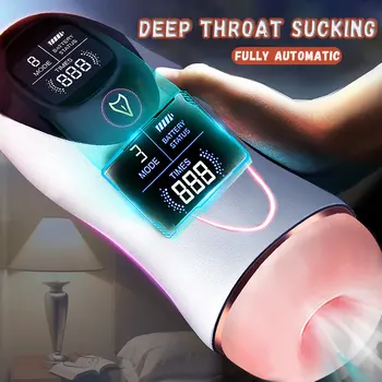 Blowjob masturbator For Men Sucking Real Vagina Vibrator Male Sound Masturbation Cup Pussy Pocket Sex Machine Toys For Adults 18 2