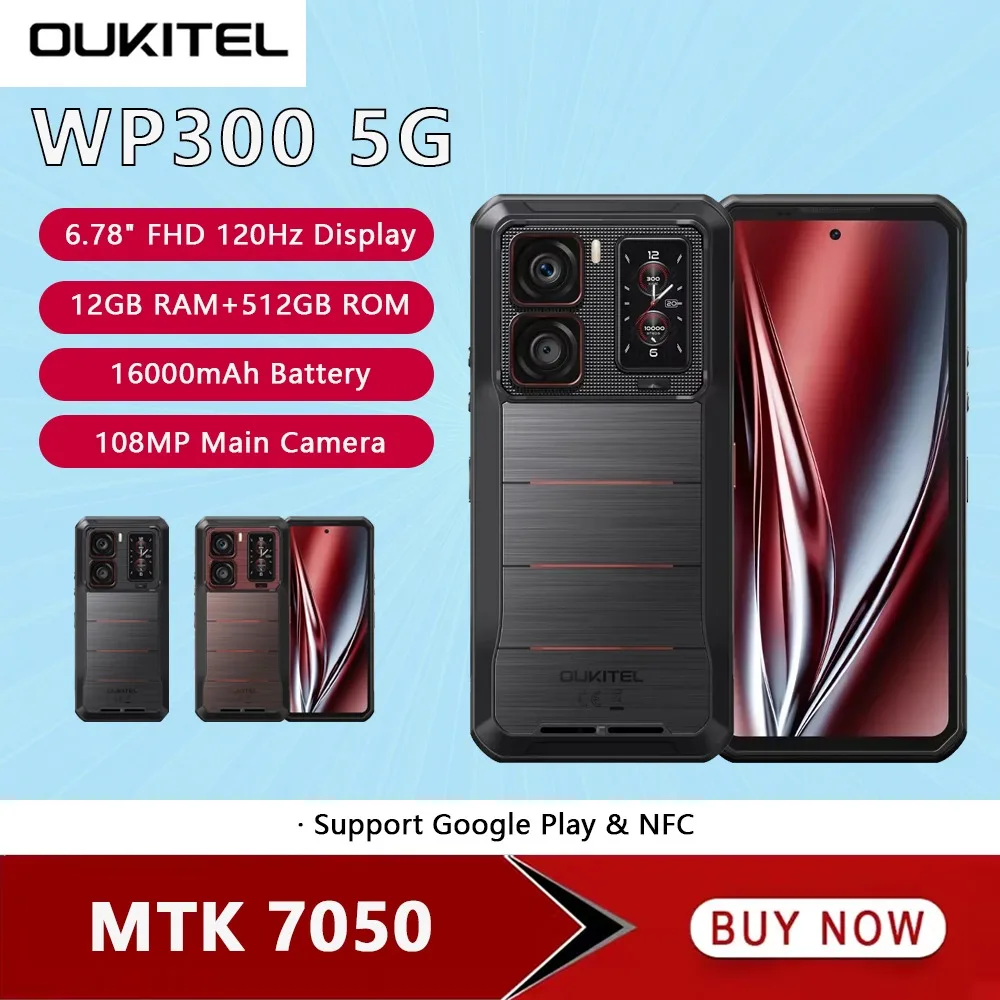 【5G対応】OUKITEL WP300 タフネススマホ Android 15 Amazon.com: OUKITEL WP300 5G Rugged Phone Unlocked Android