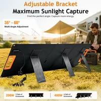 Chargeur solaire portable CHUBAN 400W 200W, kit de panneau solaire pliable pour stations d'alimentation Jackery, Bluetti, Ecoflow, camping-car, camping, terrasse 7