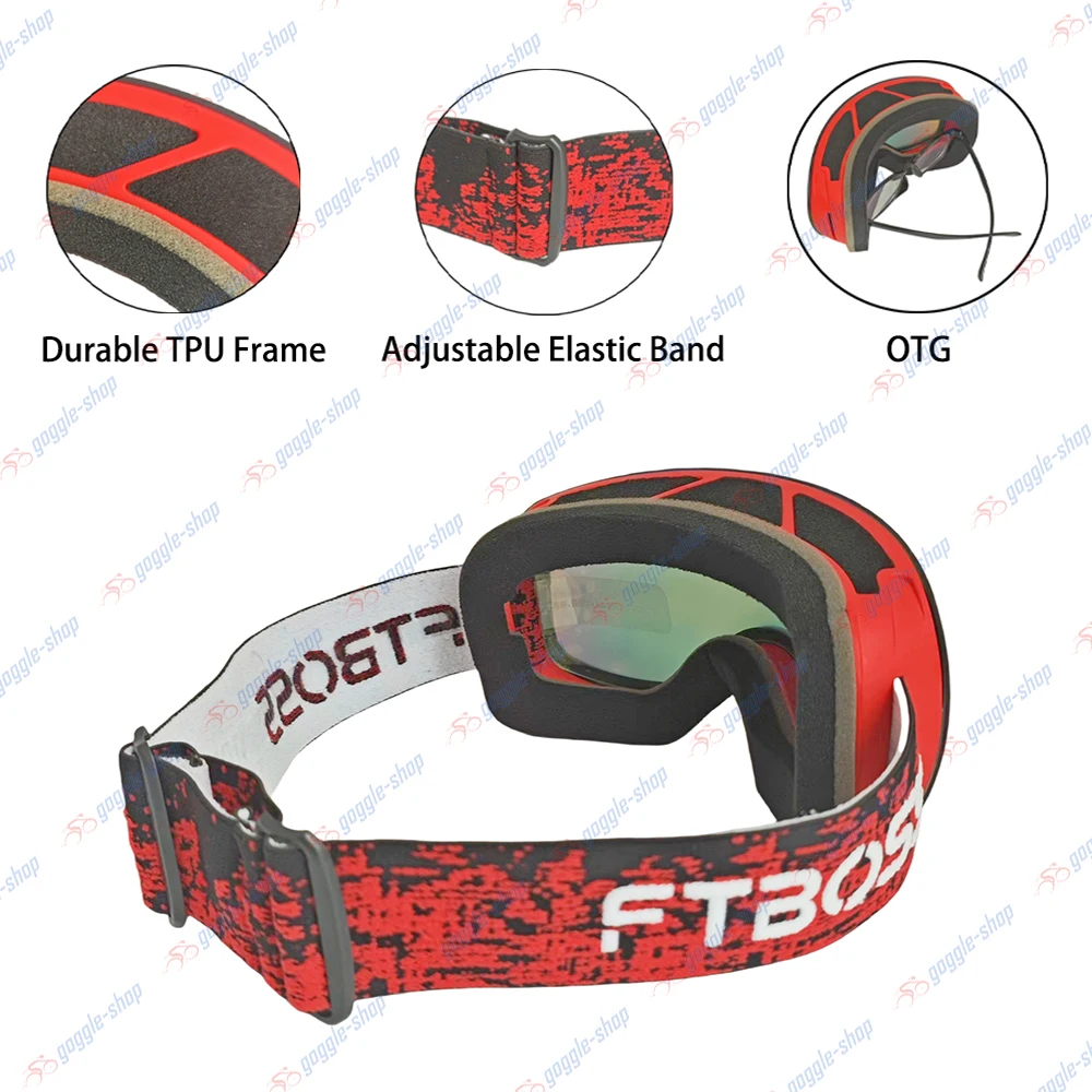 Ski Glasses Spherical Glasses Cover Night Vision Goggels Winter Snowmobile Man Women Cycling Ski skiing goggles, ski goggles