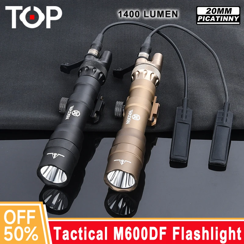 Тактический фонарик M600DF с подсветкой