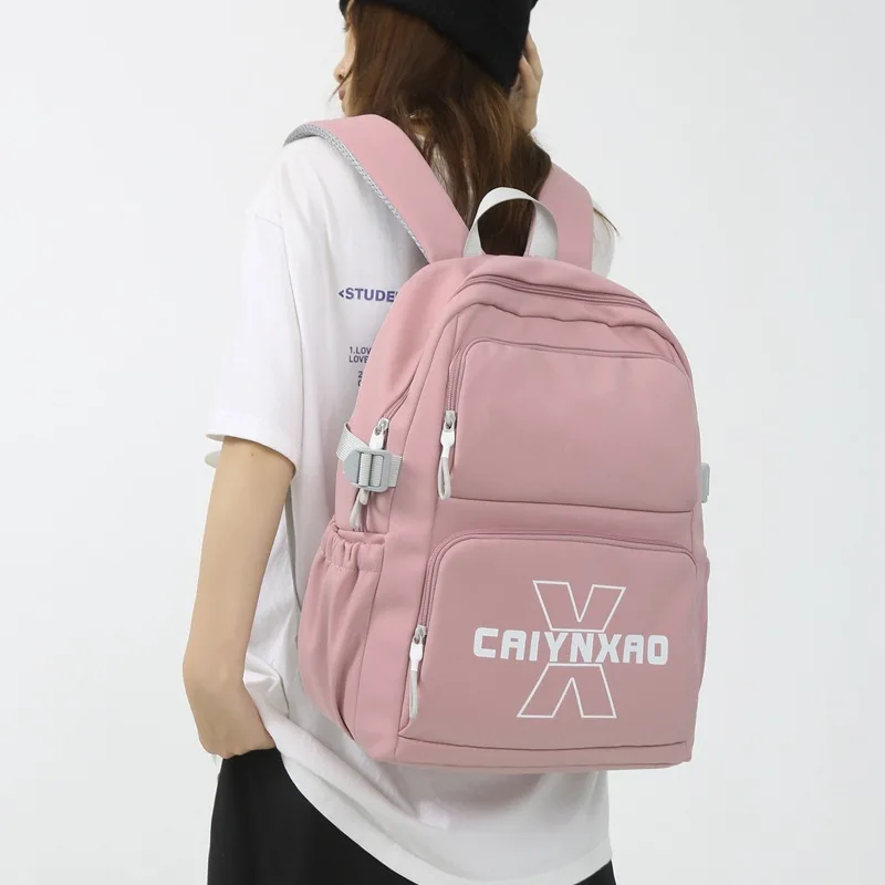 Men Women's Waterproof Couple Backpack Light 14 15 Inch Laptop Backpack Simple School Bag For Boys Girls