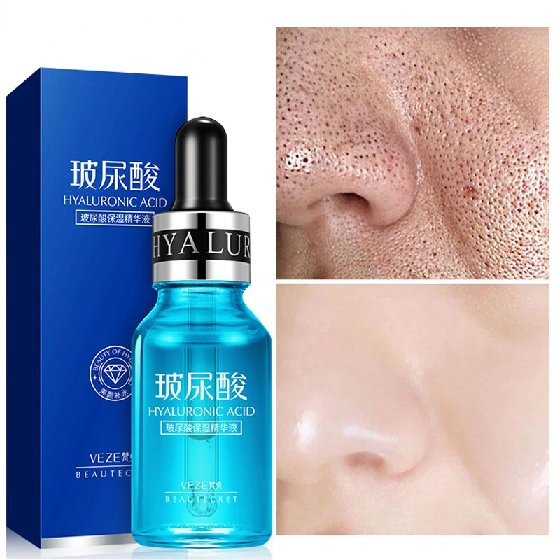 

Pore Shrink Serum Products Hyaluronic Acid Moisturizing Dryness Repair Face Treatment Essence Nourish Brighten Skin Care
