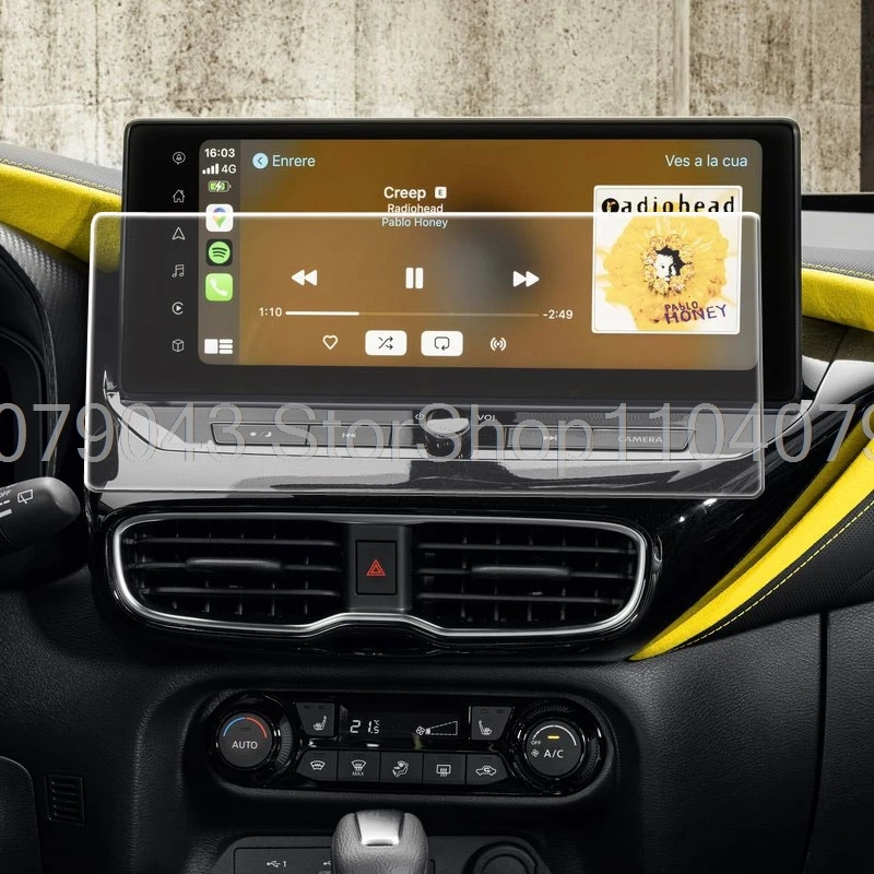 Displayschutzfolie aus gehärtetem Glas für Nissan Juke N-Sport 2024, 12,3 Zoll, Infotainment-Auto, GPS, Navigationsradio, kratzfeste Folie – Detail 2