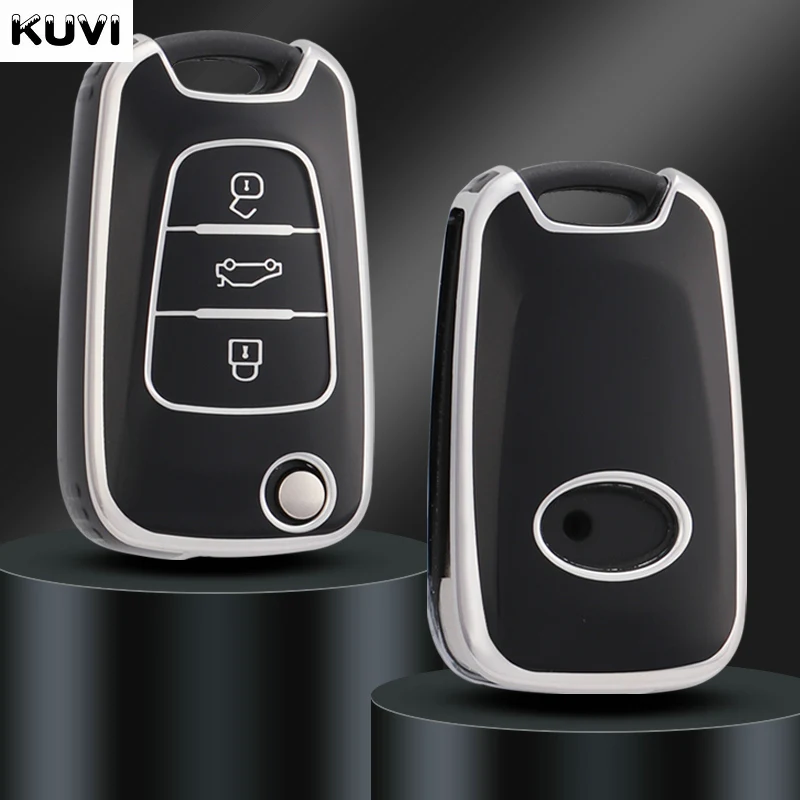 TPU 자동차 키 케이스 커버 현대 I20 I30 Ix20 Ix35 Elantra Accent for Kia Sportage Rio 3 Soul Optima Ceed Pro K5 K2 키 체인
