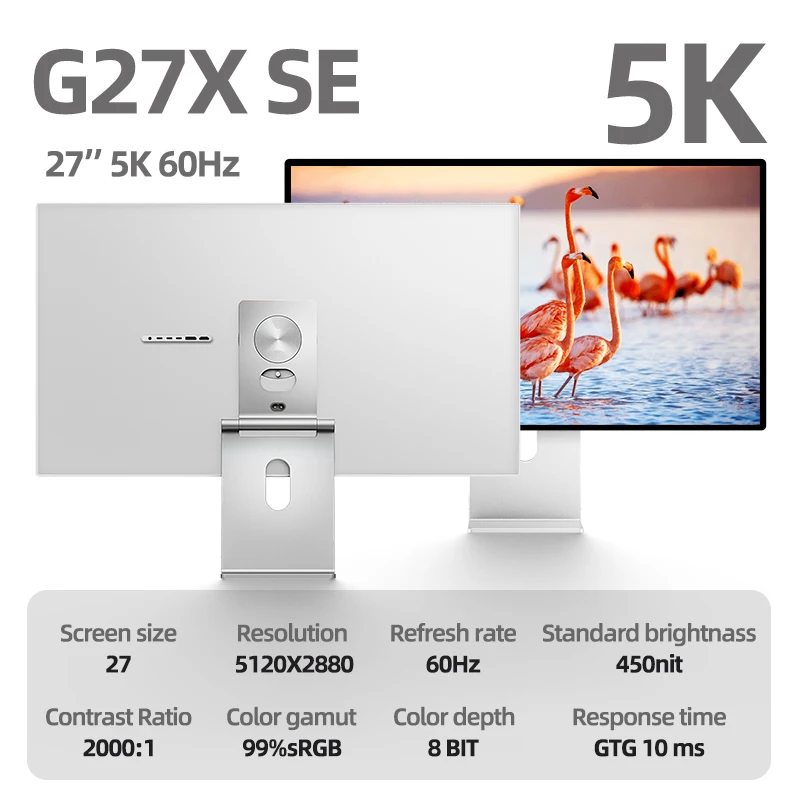 쿠이콘 그레이 G27X-se 5120*2880 5k 60hz LED 투명 필름 스크린 모니터 27인치 LED HD 디스플레이 패널 LCD 모니터