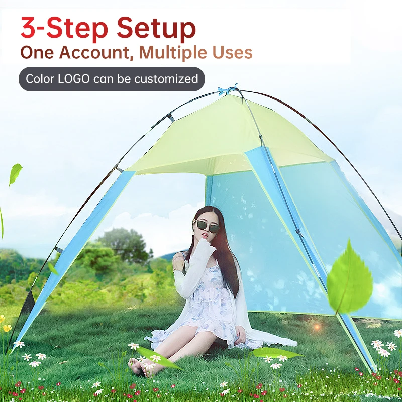 Beach Sunshade Tent Foldable Lightweight Outdoor Camping Fishing Anti-UV Waterproof Shelter Sun Shade Tent Travel Accessory