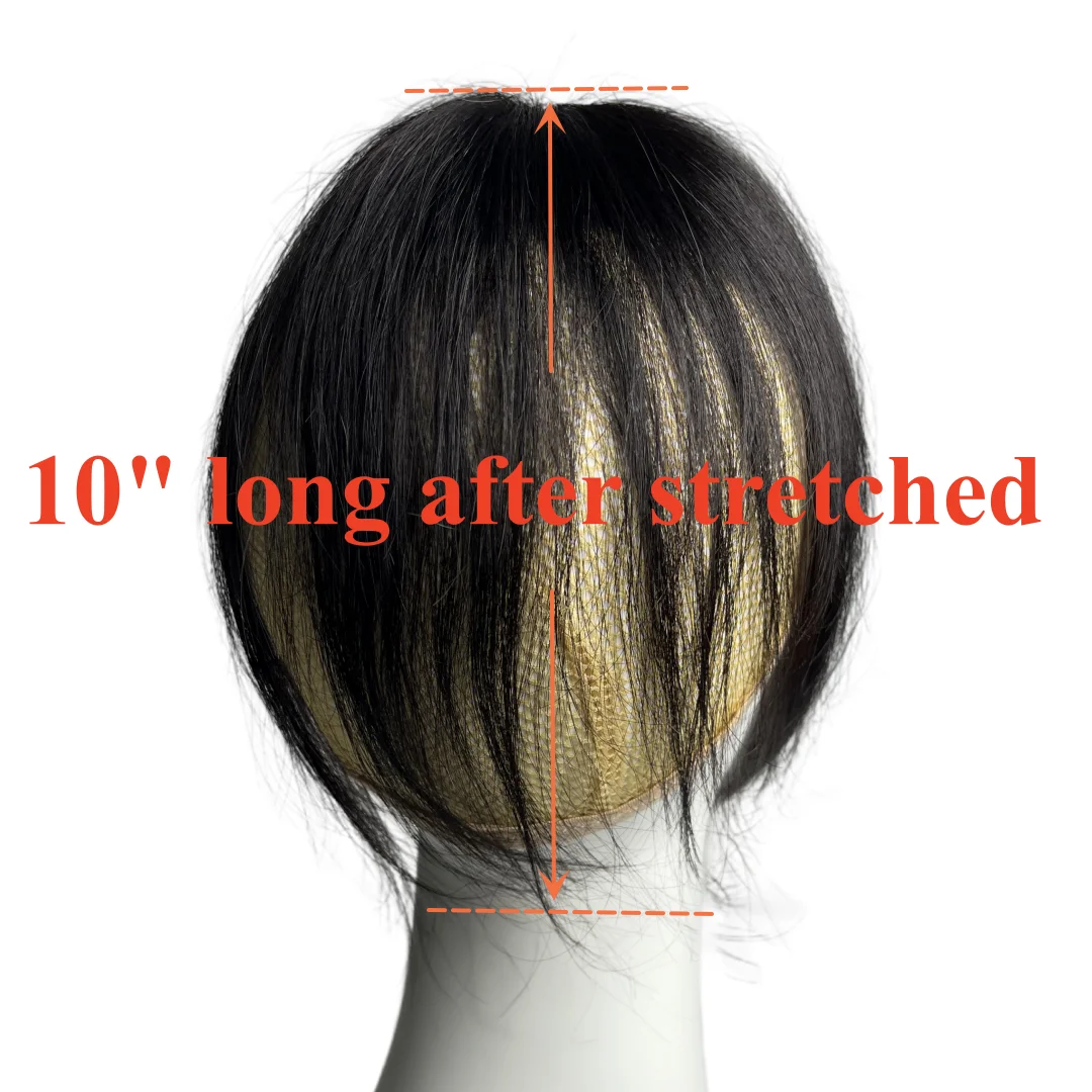Clip in Human Hair Bangs with 3D Fringe Lace Human Hair Toppers for Women Middle Parting Straight Hairpieces for Volume human hair toppers