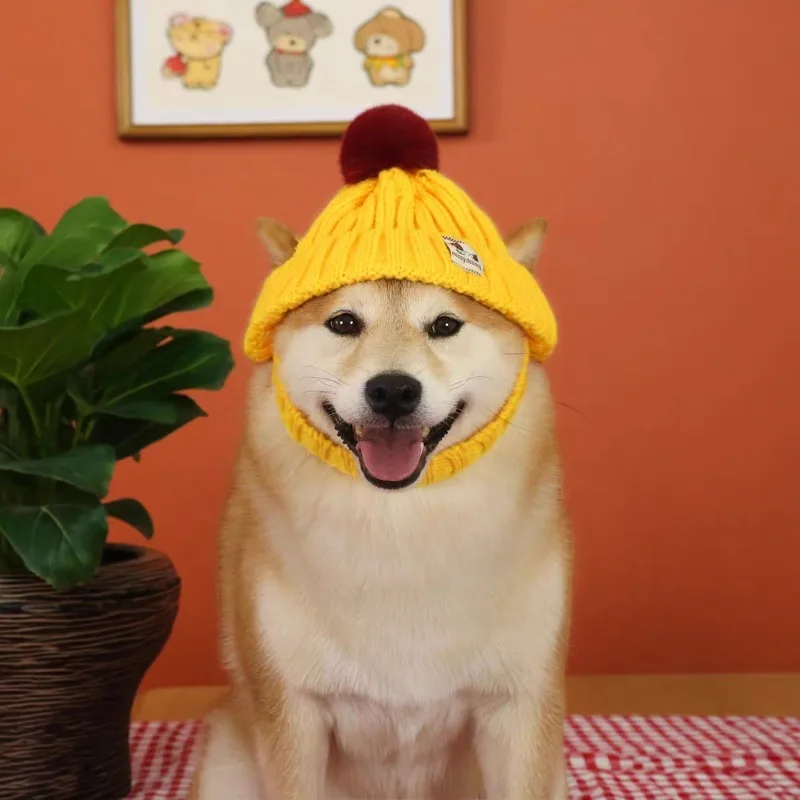 Cozy Pet Knitted Winter Hat for Dogs and Cats - Ear-Opening Design for Short-Haired and Hairless  Breeds  -  Practical