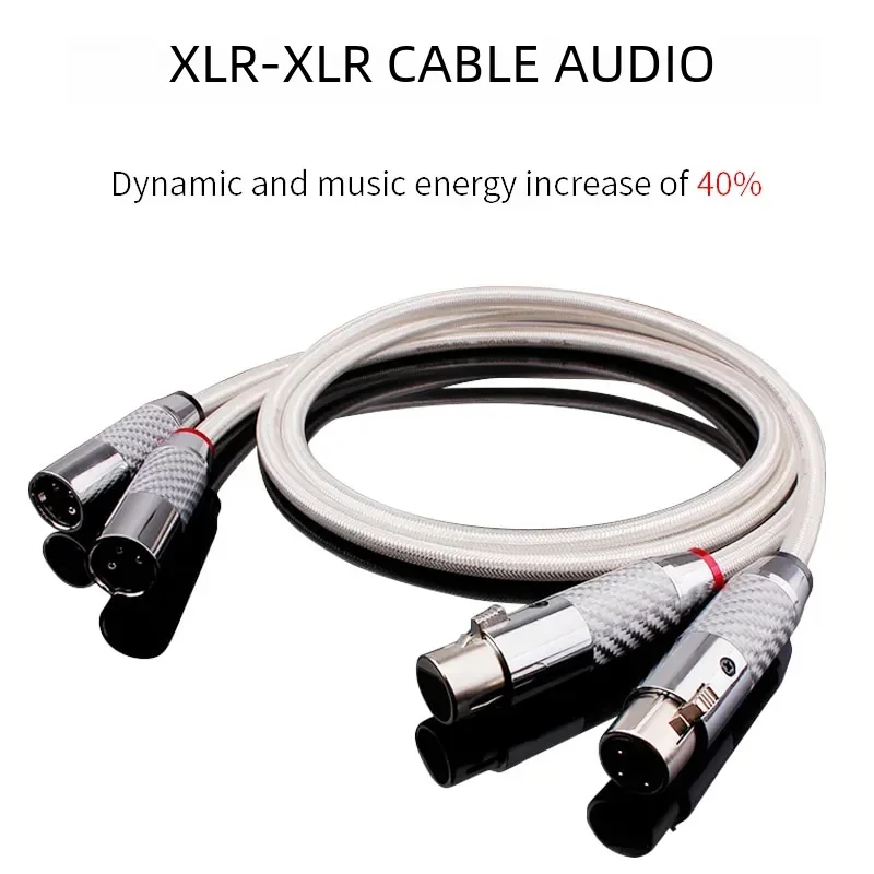 Cabo Adaptador de Áudio para Microfone Mixer Microfone Cabo de Áudio 3pin Xlr Jack Macho para Xlr Fêmea Plug Banhado a Prata Hifi Xlr Par