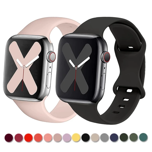 Silicone Strap For Apple Watch Ultra Band 44mm 49mm 45mm 42mm 45 44 Mm  Sport Correa Smartwatch Bracelet Iwatch Series 7 6 5 Se 8 - Watchbands -  AliExpress