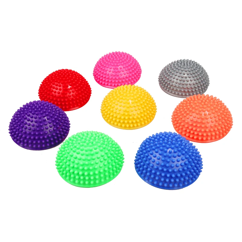 Half Sphere Yoga Balls PVC Thicken Inflatable Foot Massage Balance Training  Gym Pilates Exercise Fitness