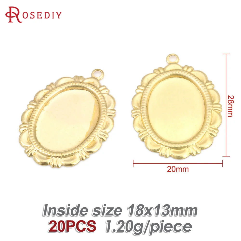 Cabochon Ovale 30x40mm In Lega Di Zinco – 3 Pezzi Per Gioielli Fai Da Te, Vintage E Creativi