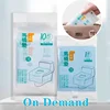 10Pcs Travel Disposable Paper Toilet Seat Cover Protector Biodegradable Camping Travel Safety Toilet Seat Mat Bathroom Accessory 2