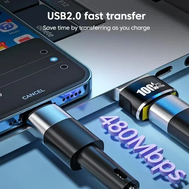 USB to Type C OTG Adapter - PD100W Fast Charging Connector (1/2/5 Pack)