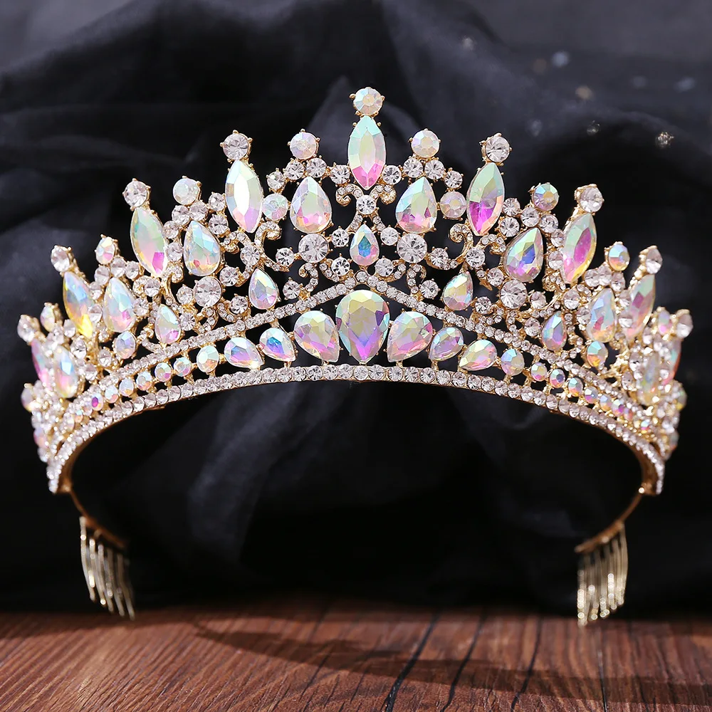 

New Vintage Baroque Headbands Crystal Tiaras Crowns Bride Noiva Headpieces Bridal Wedding Party Hair Jewelry for Women Silver