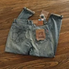 Red Selvedge Denim Jeans for Men High Quality 12.5oz Tapered Straight Pants WHISKER Painting Washed American Vintage Y2k 512 1