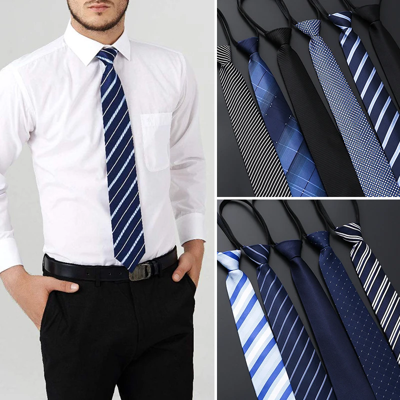 

Fashion Lazy Zipper Men's Tie Classic Solid Flower Floral Jacquard Necktie Accessories Daily Wear Cravat Wedding Party Gift