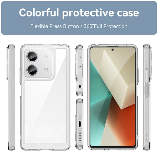 Funda trasera de silicona líquida para Xiaomi Redmi Note 13, 5G, Pro Plus