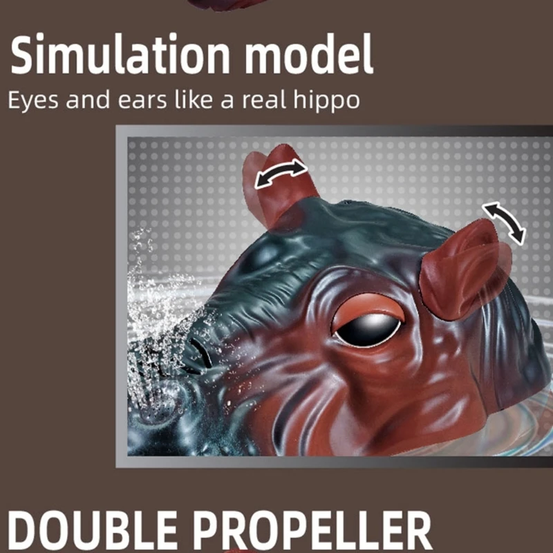 Remote Control Hippo Waterproof Toy 2.4GHZ Remote Controlled Animal Robot 3