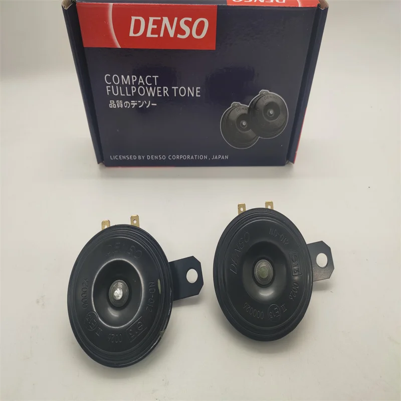 1 set For DENSO Car air horn Disc shape waterproof Universal Interface 12V CAR Toyota HONDA All The Car
