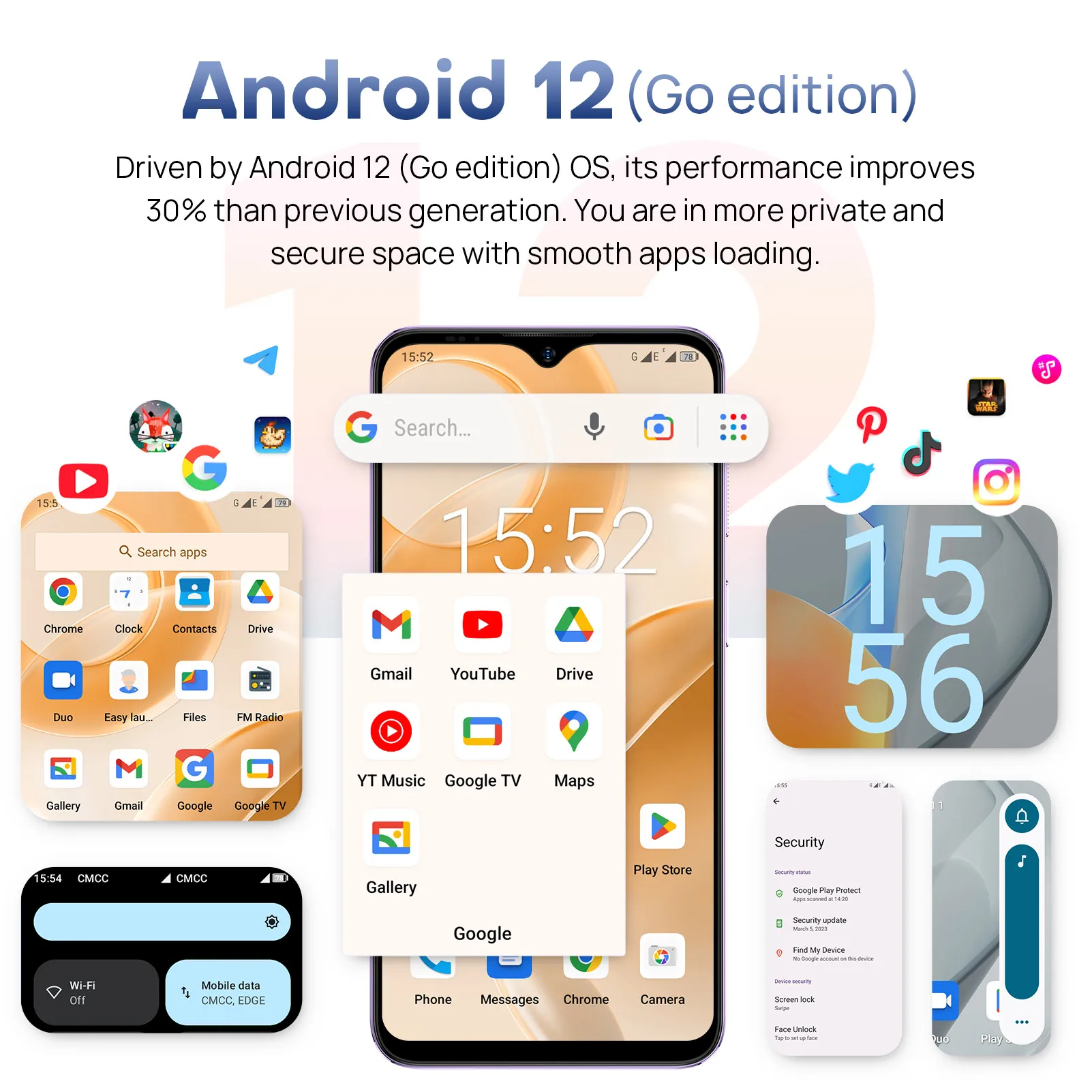 Ulefone Note 15 Smartphone Android 12 Phone 8MP Camera 6.22-inch 5GB RAM 32GB ROM 64GB Expandable 4000mAh Portable Cellphone 5